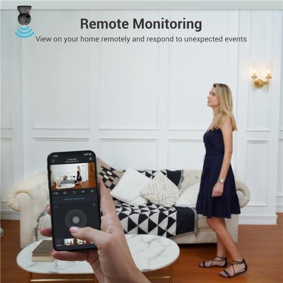 Security Camera,2K Indoor Camera 360°Pet Camera for Home Security with Phone App - Picture 4 of 7